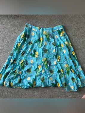 ModCloth tropical turtle print skirt